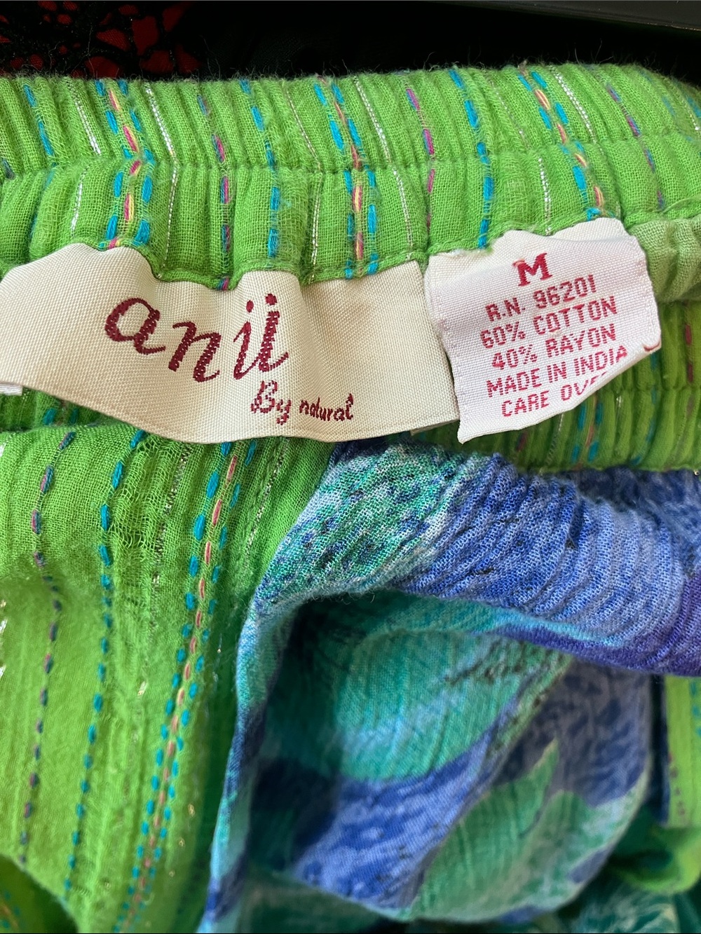 Green & Teal Floral Panel Circle Skirt - Picture 2 of 5